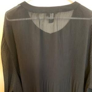 Lane Bryant sheer pleated long sleeve button up top.  Size 26/28